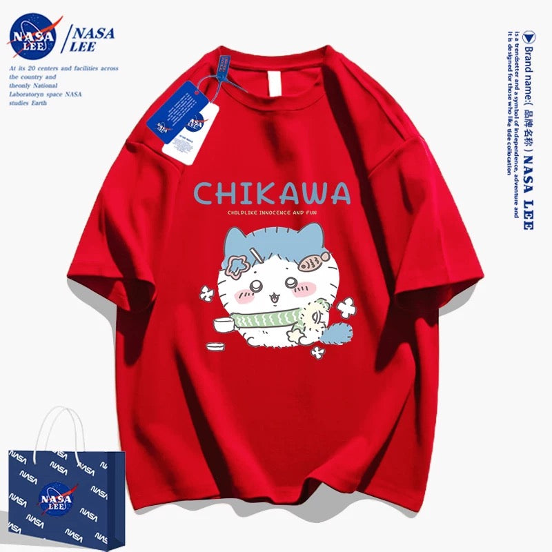 Japanese Cartoon ChiiKawa Casual Style T-Shirt Series | Make up Hachiware - Kawaii Fashion Items