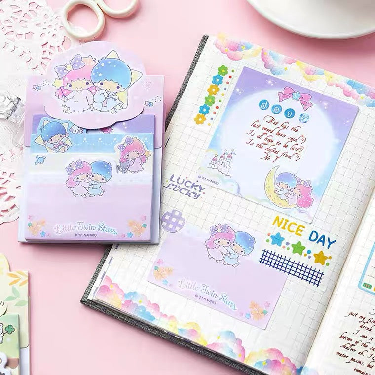 Sanrio Japan 4 Styles Mini Memo Pad | Hello Kitty Little Twin Stars My Melody Kuromi Cinnamoroll Pompompurin - 60Sheets