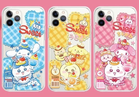 Japanese Cartoon ChiiKawa | Sweet with ChiiKawa My Melody Hachiware Cinnamoroll Usagi Pompompurin Clear - iPhone Case 11 12 13 14 15 16 Pro Promax