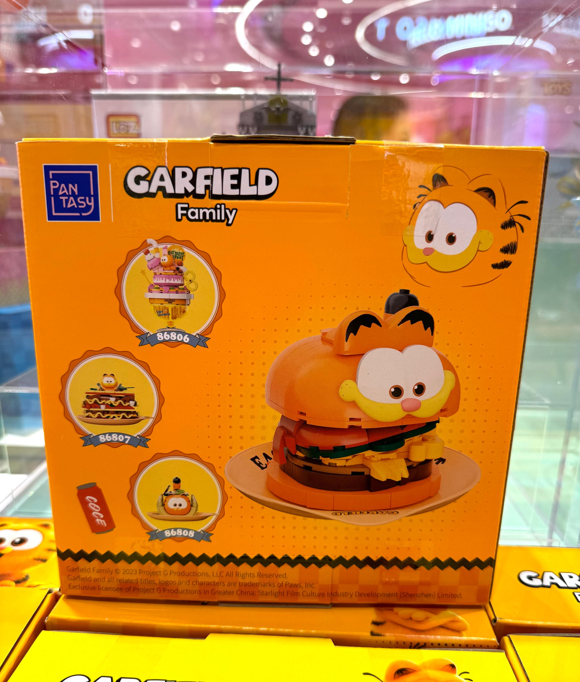 Pan Tasy x Garfield Family | Hamburger - Lovely Cat Exotic Shorthair Building Blocks Toy Collections 