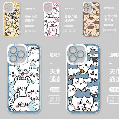 Japanese Cartoon Mofusand Full Sceen | Chiikawa Hachiware Usagi Momonga Kurimanju - iPhone Case PLUS SE2 XS XR X 11 12 13 14 15 16 16e 17 17e Pro Promax 12mini 13mini