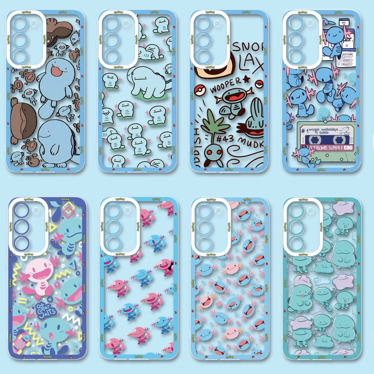 Japan Cartoon Pokemon | Quagsire Wooper Ditto 8 Styles - Phone Case Samsung Galaxy S26 S25 S24 S23 S22 S21 FE Ultra Edge