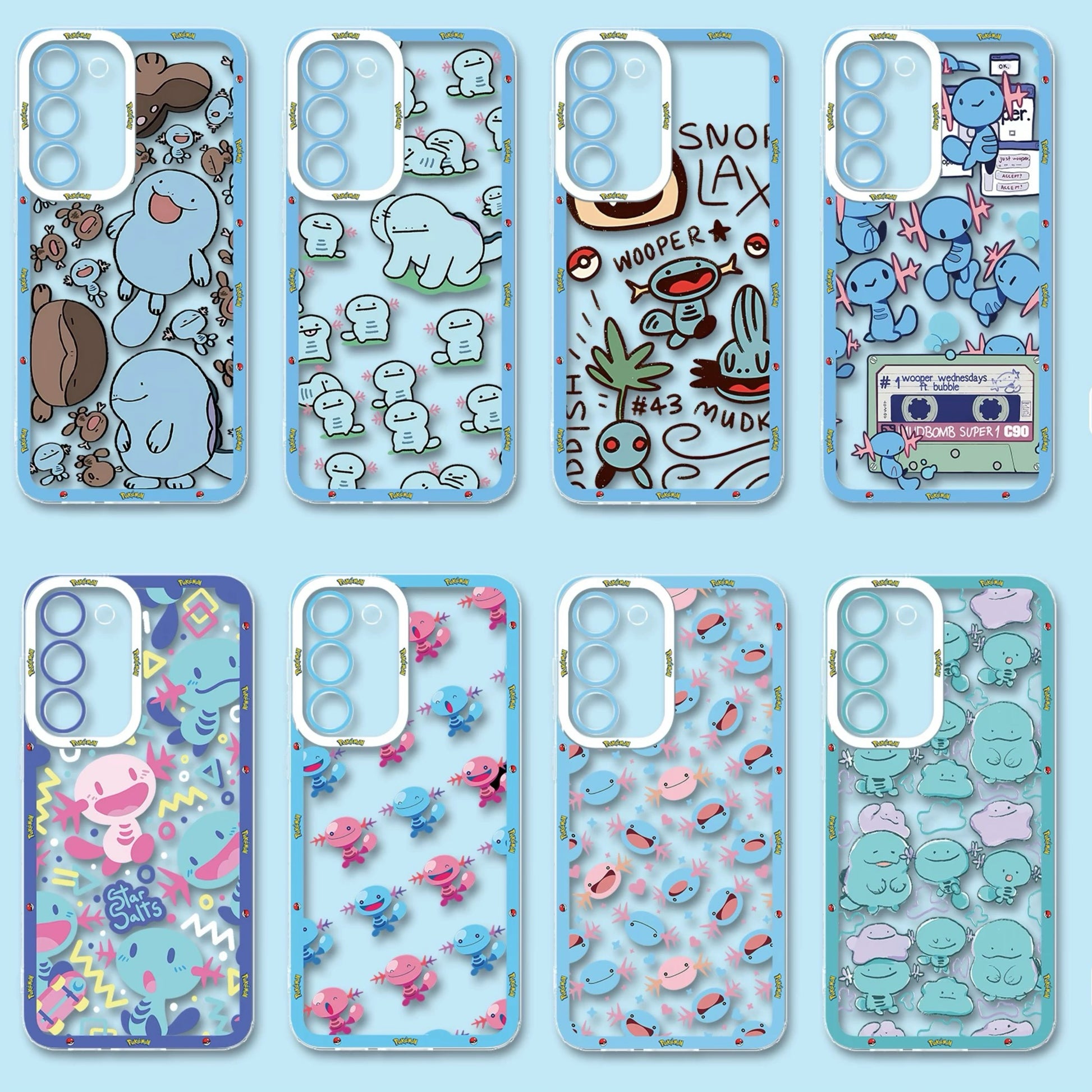 Japan Cartoon Pokemon | Quagsire Wooper Ditto 8 Styles - Phone Case Samsung Galaxy S26 S25 S24 S23 S22 S21 FE Ultra Edge