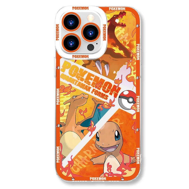 Japan Cartoon Pokemon Evolution Verison | Charmander - iPhone Case 6 7 8 PLUS SE2 XS XR X 11 12 13 14 15 16 16e Pro Promax 12mini 13mini - KawaiiGiftLand