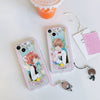 Japanese Cartoon Cardcaptor Sakura with Bear Couple | Sakura & Syaoran Li - iPhone Case PLUS SE2 XS XR X 11 12 13 14 15 16 16e 17 17e Pro Promax 12mini 13mini