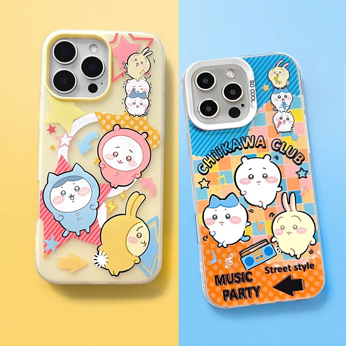 Japanese Cartoon ChiiKawa Club Music Party | Laser Case & Matt Jelly Case - iPhone Case 11 12 13 14 15 16 16e 17 17e Pro Promax