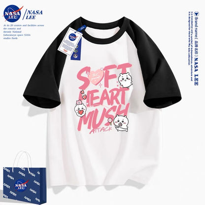 Japanese Cartoon ChiiKawa Casual Style T-Shirt Series | Chiikawa Soft Heart Mush Attack - Kawaii Fashion Items