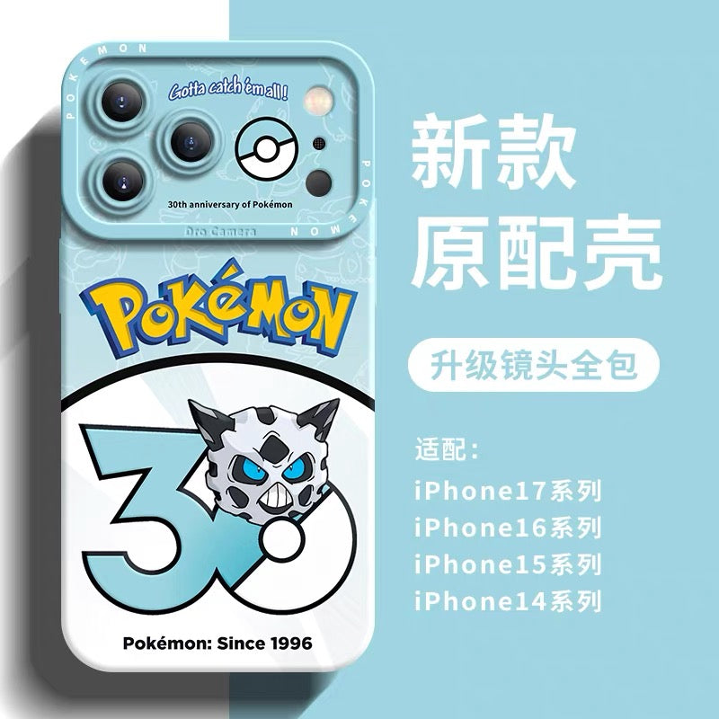 Japanese Cartoon Pokemon Silicone Case Pokemon 30 Anniversary Version Part14 | Smeargle Misdreavus Altaria Absol Flygon Crawdaunt Corsola Glalie 8 Styles - iPhone Case PLUS SE2 XS XR X 11 12 13 14 15 16 16e 17 17e Pro Promax 12mini 13mini
