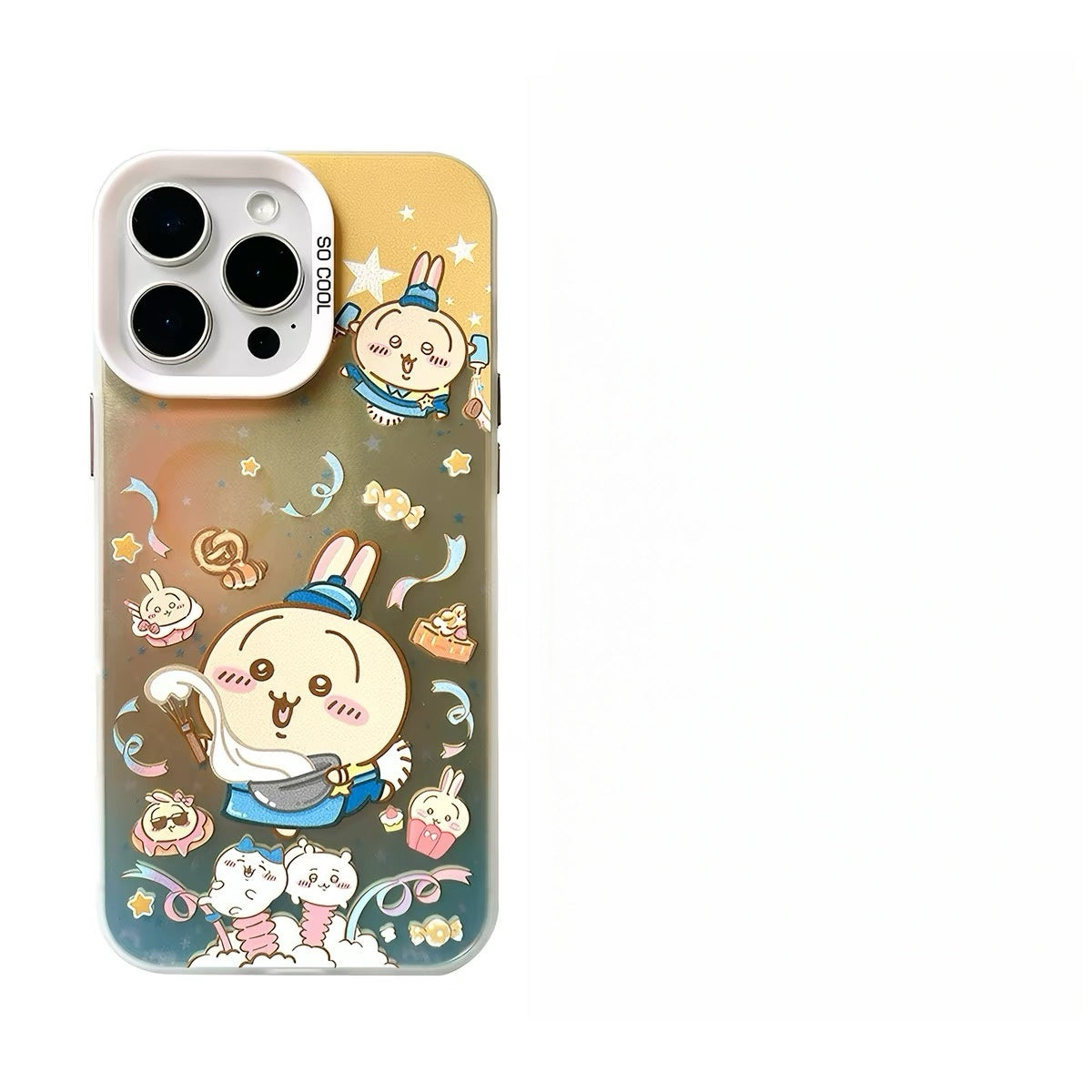 Japanese Cartoon ChiiKawa Cafe Waiter Laser Case | ChiiKawa Hachiware Usagi Momonga - iPhone Case 11 12 13 14 15 16 16e 17 17e Pro Promax