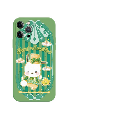 Japanese Cartoon Sanrio Magic School | Pochacco Wizard Laser Colour Clear - iPhone Case 11 12 13 14 15 16 Pro Promax