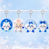 ChiiKawa X Miniso White Christmas Series | ChiiKawa Hachiware Usagi Momonga in Christmas Wreath Plush Doll Keychain - Kawaii Items Room Decoration doll