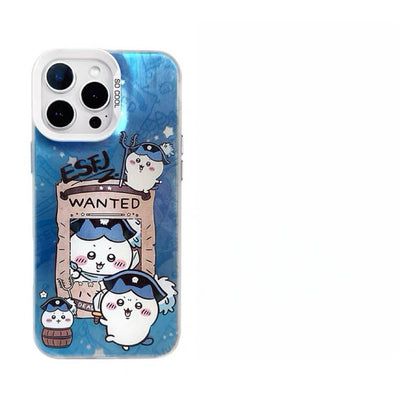 Japanese Cartoon ChiiKawa Pirates Laser Case | ChiiKawa Hachiware Usagi Momonga - iPhone Case 11 12 13 14 15 16 16e 17 17e Pro Promax
