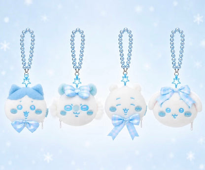 ChiiKawa X Miniso White Christmas Series | ChiiKawa Hachiware Usagi Momonga Cute Icon Plush Doll Small Pouch Keychain - Kawaii Items Room Decoration doll