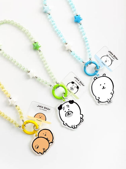 Japanese Cartoon Phone Back Clip with Phone Lanyard | Chiikawa Pink & Mint Green - for All Smart Phones (副本 3)