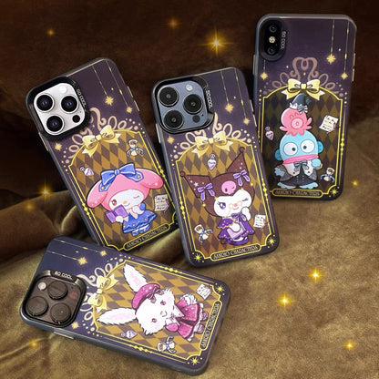 Japanese Cartoon Sanrio Magical Book Laser Case | Hello Kitty My Melody Kuromi Hangyodon Bad Badtz Maru Wish Me Mell 6 Styles - iPhone Case 11 12 13 14 15 16 16e 17 17e Pro Promax