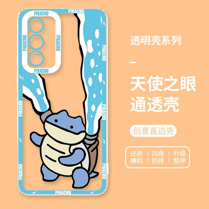 Japan Cartoon Pokemon Cute & Fighting Drawing Style | Pikachu Charmander Squirtle Bulbasaur Charizard Blastoise Venusaur - Phone Case Samsung Galaxy S26 S25 S24 S23 S22 S21 FE Ultra