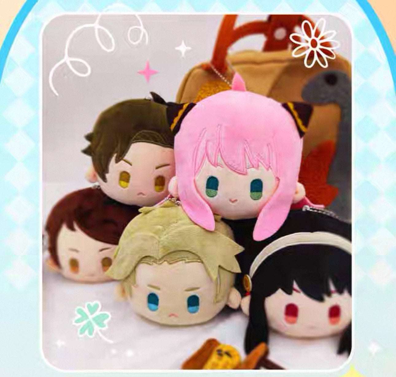 SPY Family Kawaii Plush Mochi Keychain | Anya Becky Damian Loid Yor - Plush Collectable Toys Accessories
