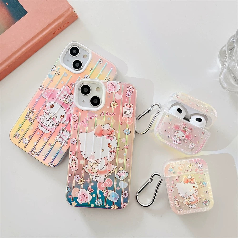 Japanese Cartoon Dreamy Pastel Colour Hello Kitty My Melody Kuromi Cinnamoroll Pompompurin AirPods AirPodsPro AirPods3 Case