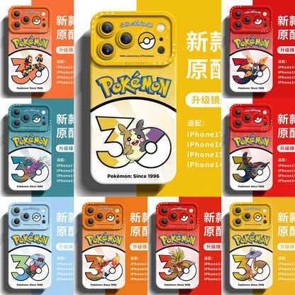 Japanese Cartoon Pokemon Silicone Case Pokemon 30 Anniversary Version Part30 | Morpeko Falinks Walking Wake Dracovish Slither Wing Gouging Fire Raging Bolt Iron Treads Iron Moth 9 Styles - iPhone Case 11 12 13 14 15 16 16e 17 17e Pro Promax 12mini 13mini