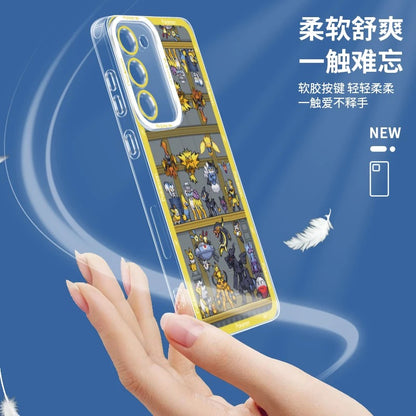 Japan Cartoon Pokemon Pixel Group Verison | Fairy Type - Phone Case Samsung Galaxy S25 S24 S23 S22 S21 FE Ultra - KawaiiGiftLand