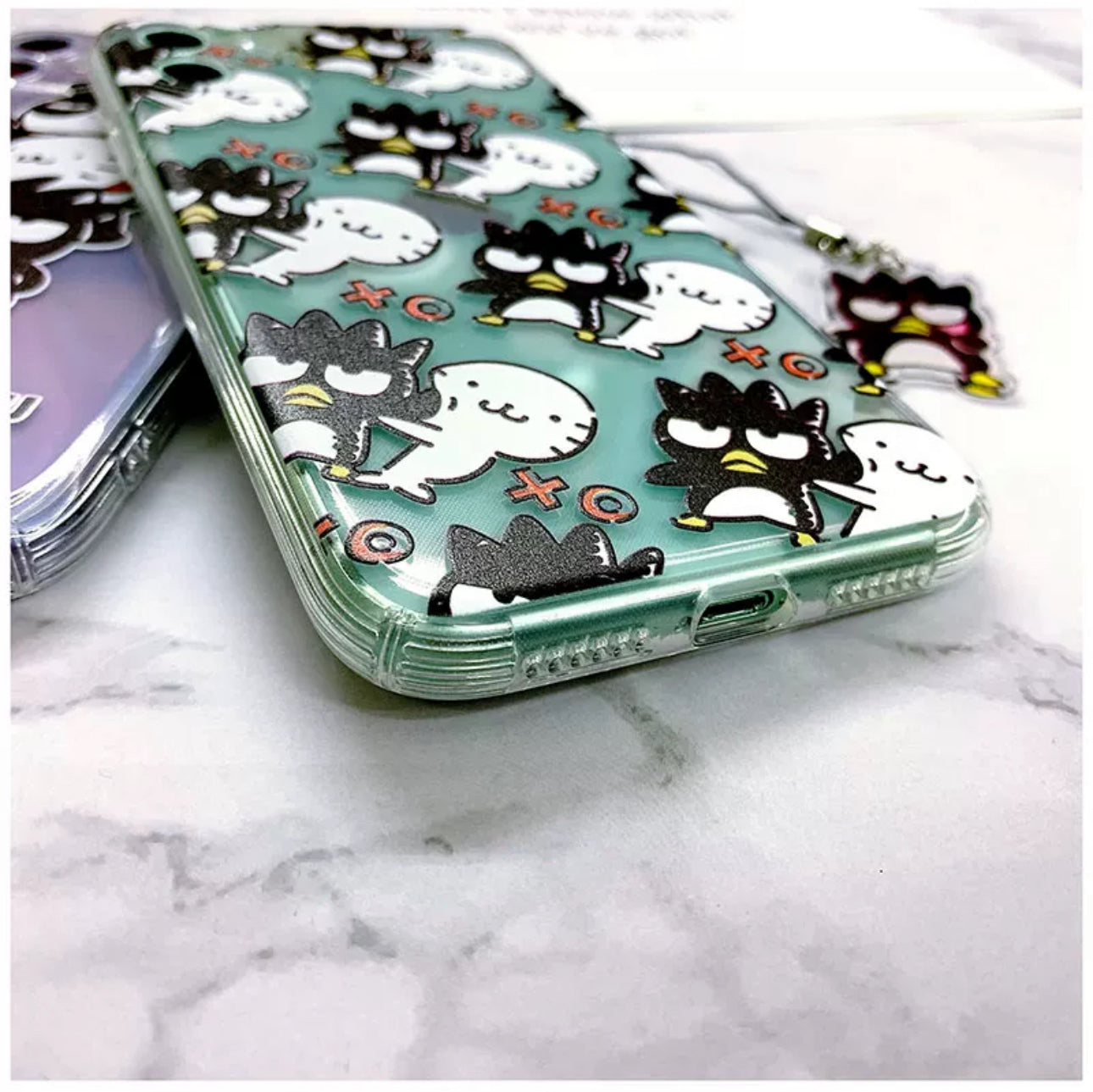 Japanese Cartoon iPhone Case with Strap | Bad Badtz Maru with friends yeah Full Screen - iPhone CasePhone Case  7 8 PLUS SE2 XS XR X 11 12 13 14 15 16 Pro Promax 12mini 13mini