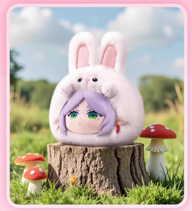 EAKI X FRIEREN Part 1 Series The Animal Party Edition | Frieren Fern Stark Himmel Flamme Aura - Vinyl Face Plush Doll Figure Keychain Collectable Toys Mystery Blind Box - KawaiiGiftLand