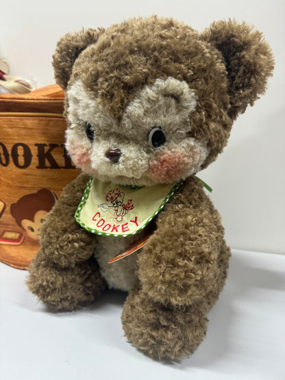 Japan Artist Ribo | Cookey Bear - 35cm Movable Plush Doll Vintage Style Rare