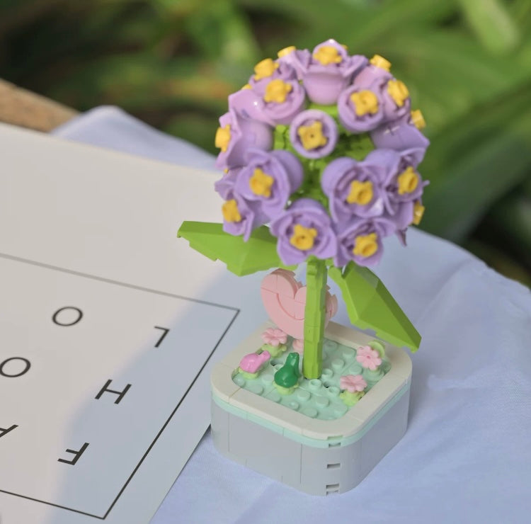 Mini Block Building Flower Series 3 | Lily Flower Camellia Hyacinth - Tiny Particle Assembly DIY Handmade Gift