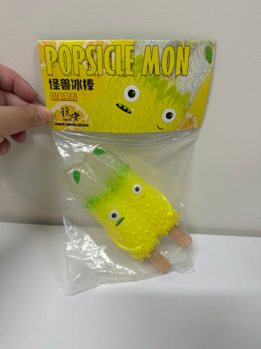 16M Design Artist Popslice Mon Ice Bar Monster | Lemon Ver - Sofubi Figure Soft Vinyl Rare