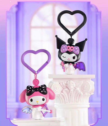 Sanrio Characters My Melody Kuromi Cupid Series Keychain | Wings Can Move - Kawaii Decoration Collectable Toys Toy Collection