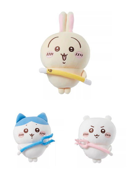 ChiiKawa X Miniso | ChiiKawa Hachiware Usagi With Weapon Plush Doll - Kawaii items Room Decoration doll