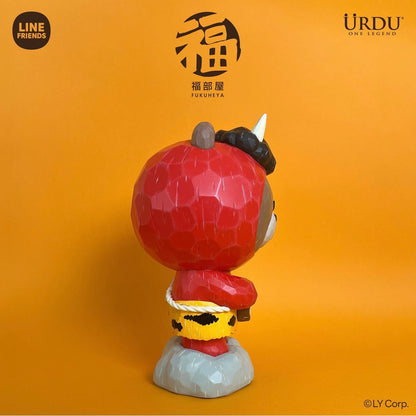 Line friends meets FUKUHEYA-BROWN | Raijin Brown - 21cm collectible figure Limited Edition