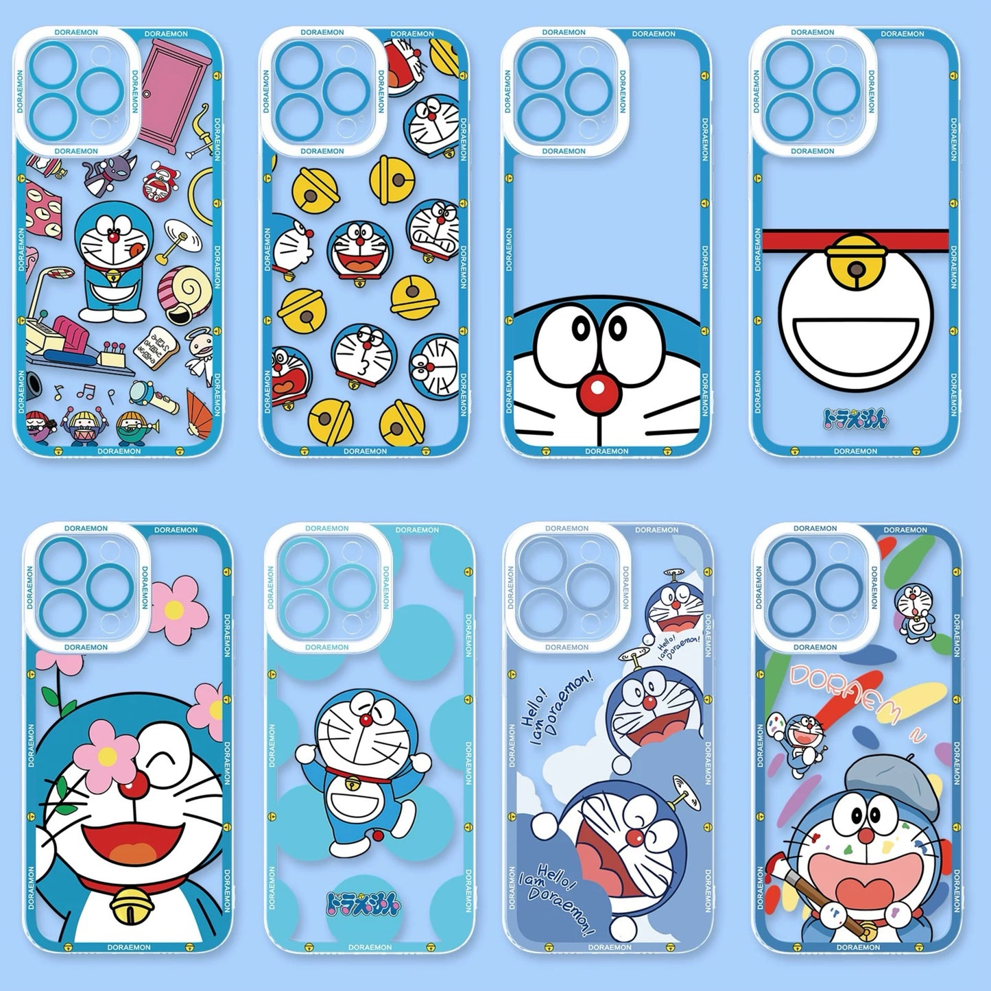 Japanese Cartoon Blue Robot Cat | Doraemon Cute 8 Styles - iPhone Case PLUS SE2 XS XR X 11 12 13 14 15 16 16e 17 17e Pro Promax 12mini 13mini
