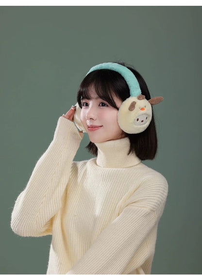 Sanrio Fluffy Earmuffs with Animals friends | My Melody Kuromi Cinnamoroll Pompompurin Pochacco - Headband and Hair Winter Accessory Outfits