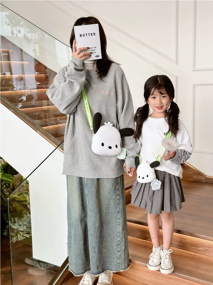 Japan Sanrio Silicone Big Head Shoulder Bag | Pochacco - Bag Birthday Girlfriend Children Gift
