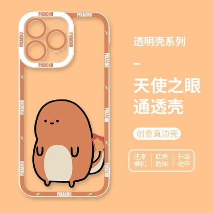 Japan Cartoon Pokemon Cute & Fighting Drawing Style | Pikachu Charmander Squirtle Bulbasaur Charizard Blastoise Venusaur - iPhone Case PLUS SE2 XS XR X 11 12 13 14 15 16 16e 17 17e Pro Promax 12mini 13mini