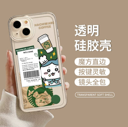 Japanese Cartoon ChiiKawa Coffee Shop | Hachiware Chef - iPhone Case XS 11 12 13 14 15 16 Pro Promax mini