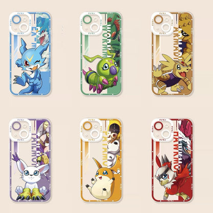 Anime Digimon Digital Monster Version | V-mon Wormmon Armadimon Tailmon Patamon Hawkmon - iPhone Case 7 8 PLUS SE2 XS XR X 11 12 13 14 15 16 17 Pro Promax 12mini 13mini