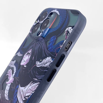 Japanese Anime Naruto Ninja | Laser Orochimaru - iPhone Case PLUS 12 13 14 15 16 Pro Promax KawaiiGiftLand