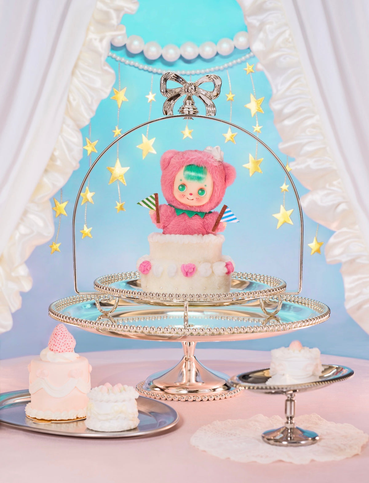 Top Toy X Basaka Special Series Plush Pendant | Special Limited Strawberry Cake - Vinyl Face Plush Doll Figure Keychain Collectable Toys Mystery Blind Box