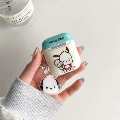 Japanese Cartoon Pochacco with Ice Cream AirPods AirPodsPro AirPods3 Case