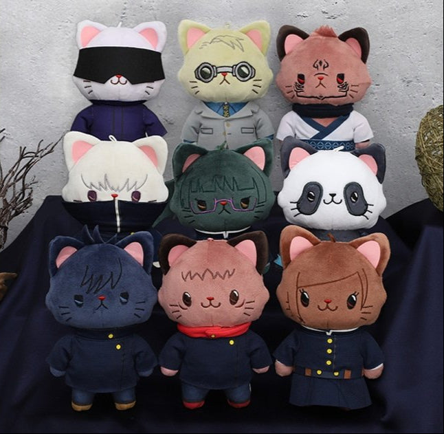 MOVIC X Jujutsu Kaisen | Satoru Suguru Yuji Megumi Kento Toge Yuta with Cat Cute Kawaii Doll - Cute Kawaii Item