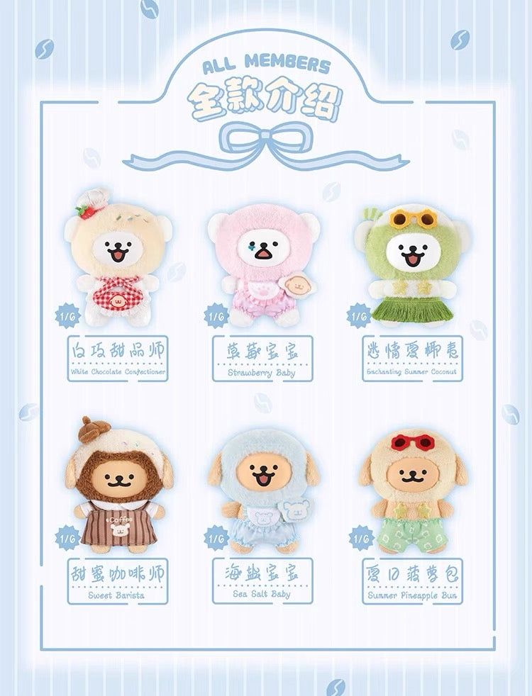 TopToy Maltese Puppy Happy Cafe Series | Vinyl Face Plush Doll - Collectable Toys Mystery Blind Box