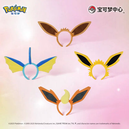 Japan Cartoon Pokemon Eevee Evolution Series Cute Headband | Eevee Vaporeon Jolteon Flareon Espeon Umbreon Leafeon Glaceon Sylveon - Evolve Anime Collectable Kawaii Makeup Facial Hairband
