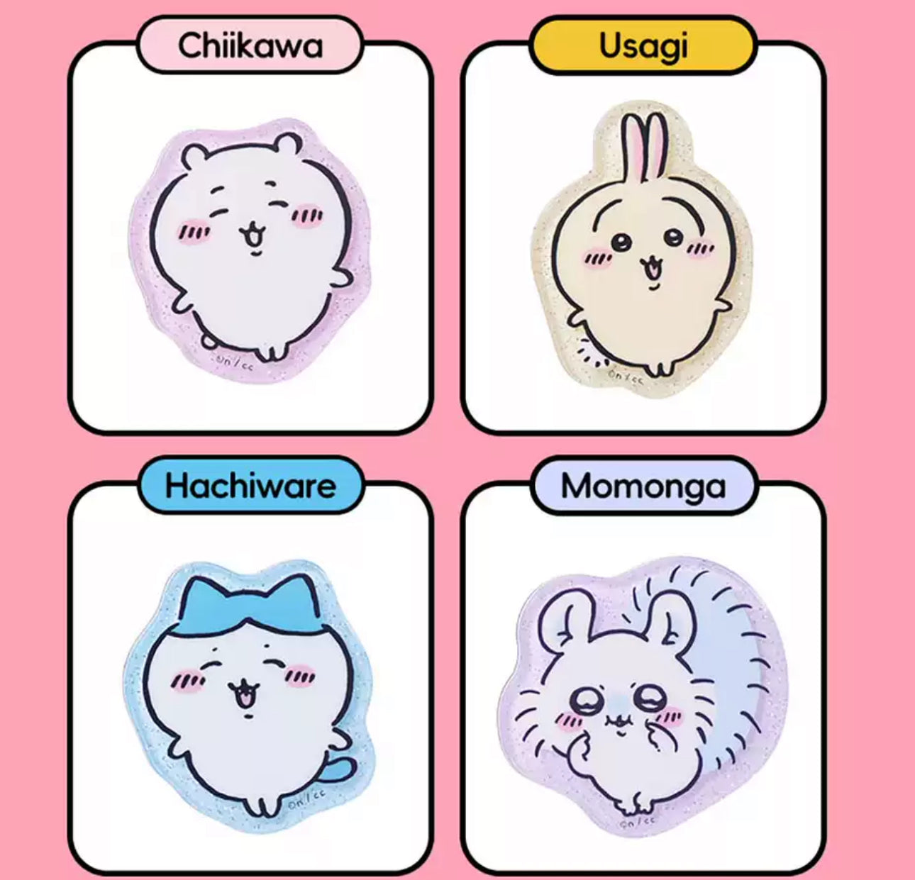 ChiiKawa X Miniso | ChiiKawa Hachiware Usagi Momonga Kurimanju Rakko Magnet with Card - Kawaii Item Cute Accessories