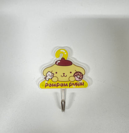 Japanese Cartoon Acrylic Traceless Hook | Hello Kitty My Melody Kuromi Cinnamoroll Pompompurin Pochacco Bad Badtz Maru Hangyodon -  Kawaii Style Lovely Decoration