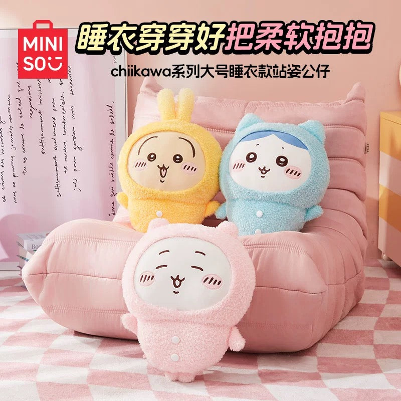 ChiiKawa X Miniso | ChiiKawa Hachiware Usagi Pajamas Giant Plush Doll - Kawaii items Room Decoration doll