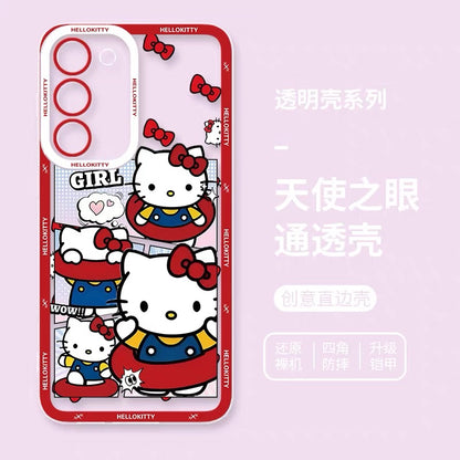Japanese Cartoon Hello Kitty | Vintage Kitty Pink Version - Phone Case Samsung Galaxy S26 S25 S24 S23 S22 S21 FE Ultra Edge