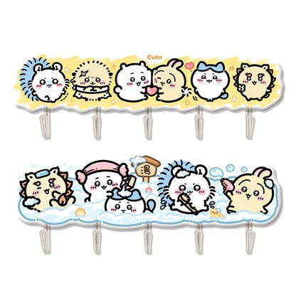 Japanese Cartoon Chiikawa Acrylic Traceless Hook | Daily Happy Life Chiikawa Hachiware Usagi Momonga -  Kawaii Style Lovely Decoration