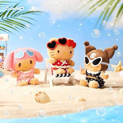 Japan Sanrio Sea Island Holiday | Hello Kitty My Melody Kuromi Cinnamoroll Pochacco - Mini Plush Doll keychain